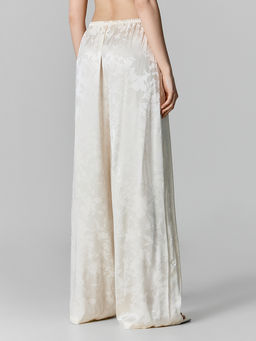 Брюки женские прямые бежевые с цветочным принтом - Mark formelle фото 3