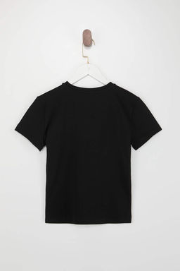 Siyah Fitted/Vucuda Oturan V Yaka K?sa Kollu Crop Pamuklu Esnek Orme T-Shirt TWOSS26TS00069 - Trendyolmilla фото 6