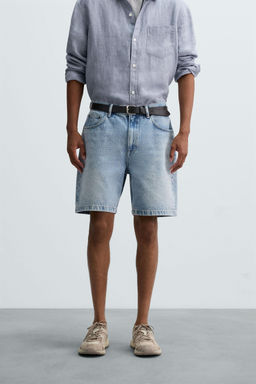 REGULAR FIT DENIM BERMUDA SHORTS - Zara фото 20