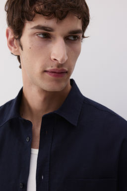 Camisa en mezcla de lino Regular Fit - H&m фото 9