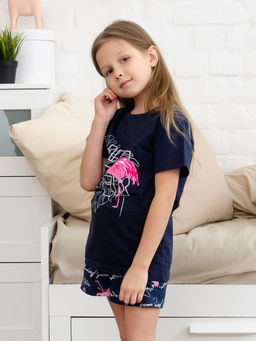 Костюм детский, модель 326, трикотаж (26 размер, Фламинго, синий ) - Ивановотекстиль фото 4