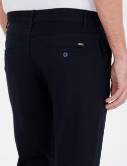 Lacivert Slim Fit Kanvas Pantolon