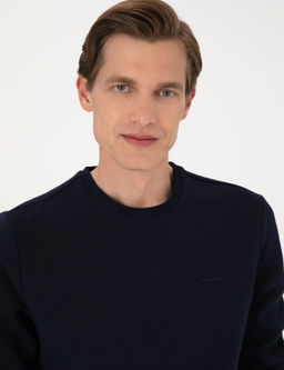 Lacivert 3 _plik Regular Fit __i Polarl_ Bisiklet Yaka Basic Sweatshirt - Pierre cardin фото 2