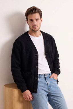 Кардиган Trendyolmilla мужской oversize черный