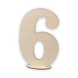 Заготовка для декорирования Mr. Carving ВД-386 Цифры на подставке фанера 7.5 х 20.6 х 30 см Цифра 6
