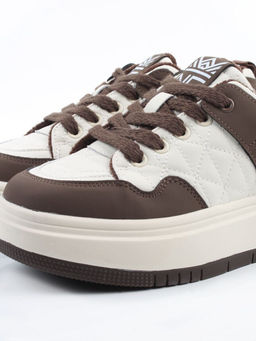 04-PDH336-3 BROWN Кроссовки демисезонные женские (натуральная кожа, нубук)