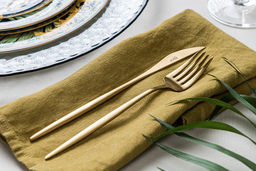 Набор столовых приборов Cosmos Gold матовый, 6 персон, 24 предмета - Face фото 6