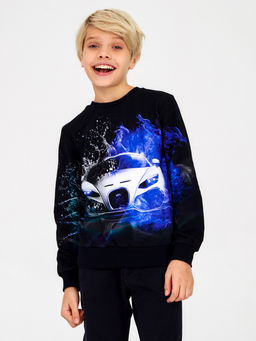 Свитшот " Бугатти ",темно-синий