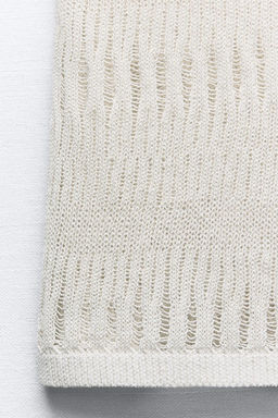 SLEEVELESS METALLIC THREAD KNIT TOP - Zara фото 8
