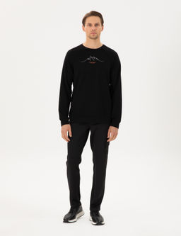 Siyah Regular Fit Sweatshirt - Pierre cardin фото 4