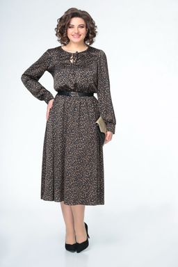 Платье Swallow 484 шоколадный ибрис фото 4