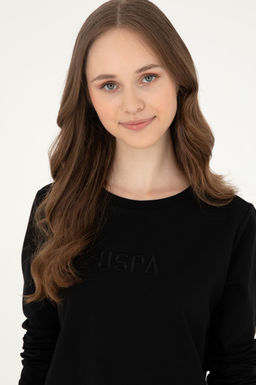 Женский черный свитшот Неожиданная скидка в корзине - U.s. polo assn фото 2