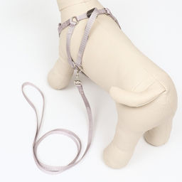 Комплект амуниции с мягкой шлейкой, поводок 120 х 1 см, ОГ 34-58 см, синяя клетка - Пижон фото 3