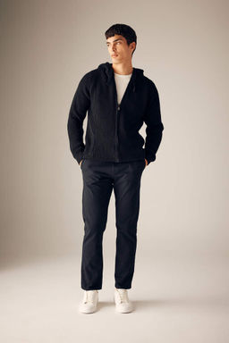 Кардиган из ткани Selanik стандартной посадки с капюшоном - Defacto фото 2