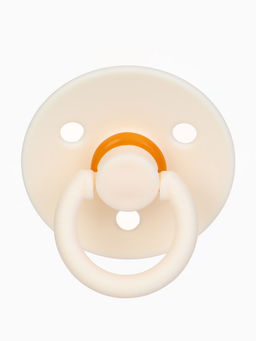 Соски-пустышки, от 0 мес., латекс, классические, в контейнере, набор из 2 шт., персиковый/айвори, M&B