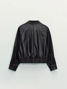 Куртка-бомбер из искусственной кожи с отложным воротником ZR2604102201-27 / Zarina  фото 10