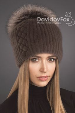 Шапка Буратино норка орнамент аврора