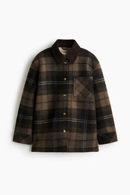 Chaqueta camisera con forro en borreguito