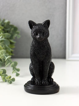 Подсвечник "Кошка" 17х10х8 см, чёрный