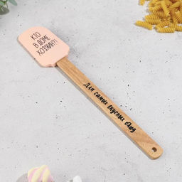 Силиконовая лопатка Для вкусных блюд на формовой подложке, 12.5 х 33 см - Дорого внимание фото 2