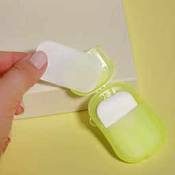 Цена за 5 шт. Мыло листовое, в пластинах, 18 ( 2) шт, в футляре, цвет жёлтый - Onlitop фото 6