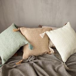 Наволочка декоративная с кисточками SL Home TASSEL, 45×45 см, коричневая