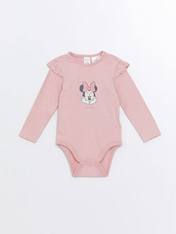 Bisiklet Yaka Minnie Mouse Bask?l? K?z Bebek ??t??tl? Body ve Pantolon 2li Tak?m - Waikiki фото 2