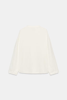 CAMISA OVERSIZE ALAMARES CON LINO / Blanco - Zara фото 9