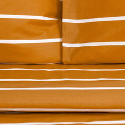 Постельное бельё Этель Дуэт Mustard stripes 143х215см-2шт, 220х240см, 70х70см-2шт, 100% хлопок, поплин  фото 2