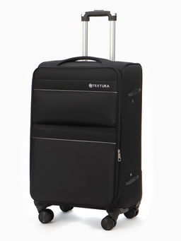 Чемодан 24",Текст,42*26*68,отд на молнии,2 нар/карм, увелич,код замок,4 колеса, черный