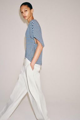 CAMISETA OVERSIZED RAYAS / Azules - Zara фото 4