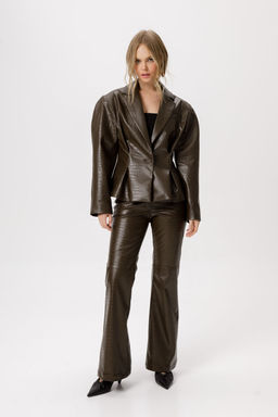 Жакет Pirs 6402 коричнево-оливковый  фото 6