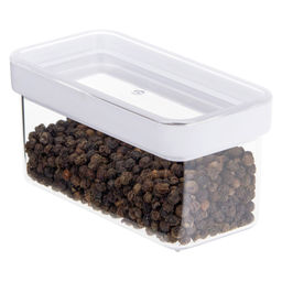 Контейнер для специй пластмассовый Степ 120мл, 10х5х5см, белый (Россия)