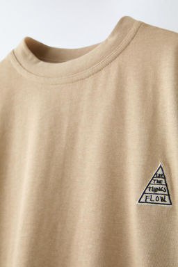 T-SHIRT WITH EMBROIDERED MOTIFS - Zara фото 9