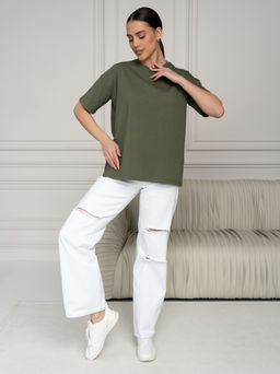 Футболка унисекс Оверсайз, цв. Хаки