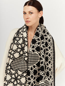 в составе ШЕРСТЬ и КАШЕМИР Большой, мягкий, теплый двусторонний палантин - Tantino фото 4