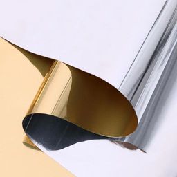 Полисилк односторонний матовое золото + серебро, 1×20 м