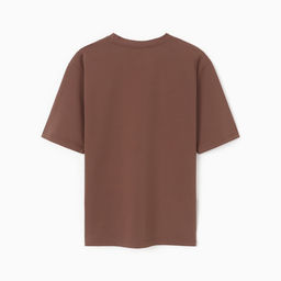 Футболка оверсайз с нашивкой женская MINAKU: One Most Brand, коричневая, размер 44