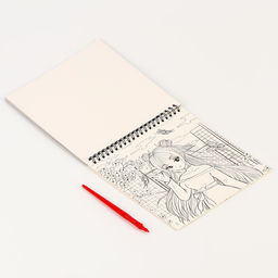 Блокнот гравюра-раскраска Аниме-герои, 19 х 19см - Школа талантов фото 4