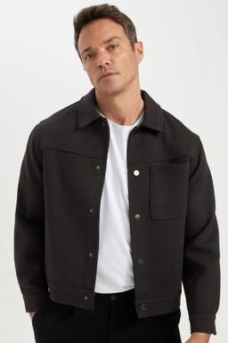 Relax Fit Ceket Mont Polo Yaka C?tc?tl? Cepli Astarl? - Defacto фото 2