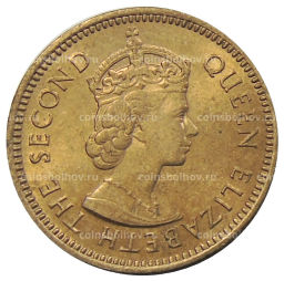 Монета 1/2 цента 1955 года Британские Восточные Карибы