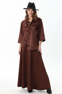 Юбка NIKVA н813-19 шоколад фото 3