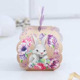 Цена за 10 шт. Коробка для яйца «Заяц» на пасху