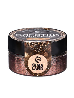 Блёстки пищевые КондиМир крупной фракции медные, 10 г