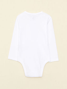 Bisiklet Yaka Uzun Kollu Basic Organik Pamuklu Erkek Bebek ??t??tl? Body 2li - Waikiki фото 3