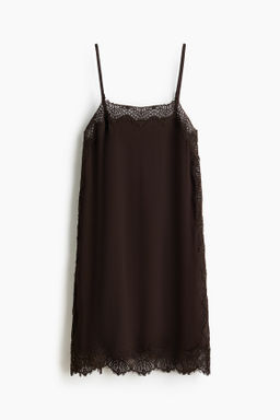 Vestido de viscosa con ribetes de encaje