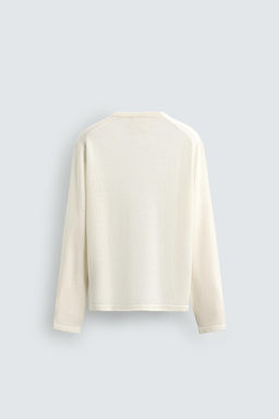 JERSEY CUELLO PANADERO LINO - LANA / Crudo - Zara фото 9