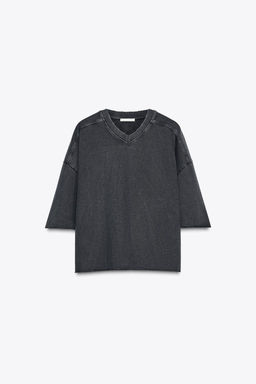 WASHED-EFFECT PLUSH SWEATSHIRT - Zara фото 21