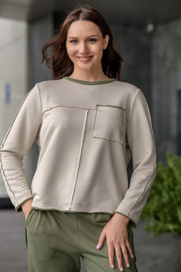 Костюм спорт-шик 100% хлопок футер - Новый лен фото 11