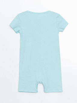 Bisiklet Yaka Bask?l? Erkek Bebek Tulum